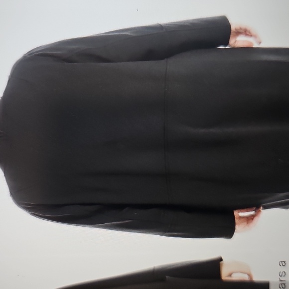 Elegant NWT MAX STUDIO Draped Collar Scuba Jacket Black 1X - Picture 2 of 14